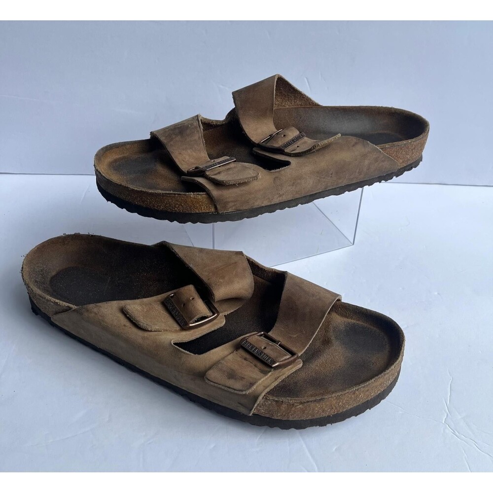 Birkenstock Arizona Size 45 US M 12 W 14 Taupe Sandals